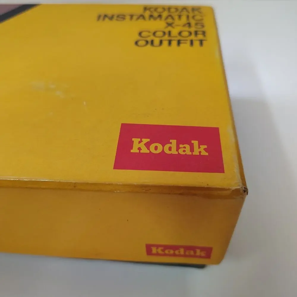 Vintage Kodak Instamatic X-45 Camera Outfit Original Box Flash Film MCM
